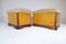 Art Deco Swedish Stools in Lacquered Birch and Mahogany and Sheepskin Seat, 1940s, Set of 2 12
