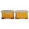 Art Deco Swedish Stools in Lacquered Birch and Mahogany and Sheepskin Seat, 1940s, Set of 2 1