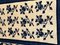 20th Century Chinese Handmade Blue and White Floral Peking Rug, 1930 5