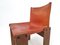 Italian Monk Chairs in Cognac Leather by Afra & Tobia Scarpa, 1970s, Set of 4 10