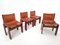 Italian Monk Chairs in Cognac Leather by Afra & Tobia Scarpa, 1970s, Set of 4 8