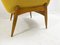 Mid-Century Hungarian Lounge Chairs in Yellow Fabric by Julia Gaubek, 1950s, Image 4