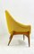 Poltrone Mid-Century in tessuto giallo di Julia Gaubek, Ungheria, anni '50, Immagine 6