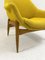 Mid-Century Hungarian Lounge Chairs in Yellow Fabric by Julia Gaubek, 1950s, Image 7