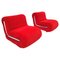 Italian Red Boomerang Easy Chairs by Rodolfo Bonetto, 1960s 1