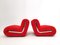 Italian Red Boomerang Easy Chairs by Rodolfo Bonetto, 1960s 4