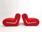 Italian Red Boomerang Easy Chairs by Rodolfo Bonetto, 1960s, Image 4