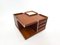 Quadratischer italienischer Mid-Century Couchtisch aus Holz mit Aufbewahrung, 1960er 3