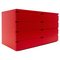Mid-Century Modern Red Lacquered Chest of Drawers, 1960s, Image 1