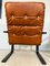 Mid-Century Danish Lounge Chairs in Cognac Faux Leather and Rosewood 3