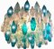 Murano Glass Poliedri Colored Chandelier in the Style of Carlo Scarpa, Set of 2 2
