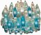 Murano Glas Farbiger Kronleuchter im Stil von Carlo Scarpa, 2er Set 9