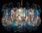 Murano Glas Farbiger Kronleuchter im Stil von Carlo Scarpa, 2er Set 11