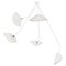 Modern White Five Curved Fixed Arms Spider Ceiling Lamp by Serge Mouille 6
