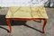 Vintage French Green Onyx, Marble & Wood Coffee Table, Image 1