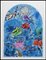 Nach Marc Chagall, Tribu Ruben, Buntglasfenster von Jerusalem, 1962, Lithographie 1