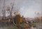 Eugène Galien-Laloue, Bridge Leaving the Village, Oil on Canvas, Framed 2