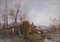 Eugène Galien-Laloue, Bridge Leaving the Village, Oil on Canvas, Framed, Image 2