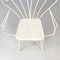 Moderne italienische Mid-Century Gartenstühle aus weißem Schmiedeeisen, 1960er, 4er Set 5