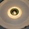 Large Industrial Green and White Enamel Ceiling Light 5