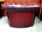 Oxblood rotem Leder Chesterfield Clubsessel 3