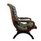 Fauteuil Chesterfield en Cuir Vert 3