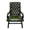 Fauteuil Chesterfield en Cuir Vert 1