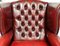 Queen Anne Wingback Chesterfield Armchair in Oxblood Leather 9