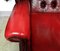 Poltrona Chesterfield Queen Anne in pelle color rosso scuro, Immagine 6