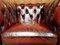 Chesterfield Clubsessel aus rotem Leder 8