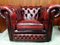 Chesterfield Clubsessel aus rotem Leder 6