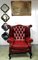 Queen Anne Chesterfield Armchair in Oxblood Red 1