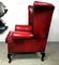 Butaca Queen Anne Chesterfield en rojo sangre, Imagen 4