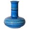 Mid-Century Italian Blue Ceramic Vase by Flavia Montelupo and Aldo Londi for Bitossi, 1960s 1