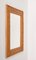 Mid-Century Italian Rectangular Mirror with Bamboo and Woven Wicker Frame, 1970s 9