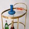 Mid-Century Italian Brass and Glass Oval Bar Cart from Maison Jansen, 1970s 13