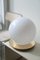 Lámpara de mesa vintage de cristal de Murano en blanco, Imagen 4