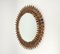 Mid-Century Round Rattan & Bamboo Sunburst Wall Mirror, Italy, 1960s, Image 8