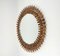 Mid-Century Round Rattan & Bamboo Sunburst Wall Mirror, Italy, 1960s, Image 3