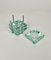 Ashtrays in Glass & Steel with Stand by Gallotti & Radice, Italy, 1970s, Set of 4 2