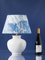 Blue and White Velsen Delft Table Lamp, William Morris Lampshade, Image 4