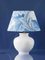 Handgefertigte Hamptons Tischlampe von Vintage Velsen Delft Vase Acanthus in Weiß 7