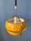 Mid-Century Space Age Pendant Light in Yellow from Anvia, 1970s, Image 7
