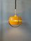 Mid-Century Space Age Pendant Light in Yellow from Anvia, 1970s, Image 2