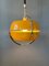Mid-Century Space Age Pendant Light in Yellow from Anvia, 1970s, Image 3