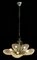 Italian Murano Chandelier Five Leaves with Golden Details, 1990s 2