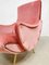 Mid-Century Italian Pink Velvet Armchair in the Style of Zanuso 5