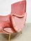 Mid-Century Italian Pink Velvet Armchair in the Style of Zanuso, Image 5