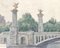 Pierre Desesuis, Alexander IIA Bridge, Paris, 1981, Watercolor & Gouache on Paper, Image 4