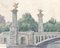 Pierre Desesuis, Alexander IIA Bridge, Paris, 1981, Watercolor & Gouache on Paper, Immagine 4